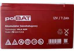 Аккумуляторная батарея PolBAT 12V 7.2AH (PB-12-7,2-A) AGM от производителя PolBAT