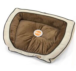Лежак для собак K&H Bolster Couch 76 см х 53.5 см x 18 см, коричневий
