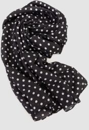 Шарф жіночий AGER, в горох, колір чорно-білий, 244R011