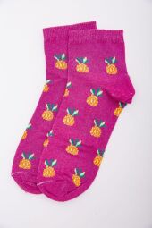 Жіночі шкарпетки AGER, кольору фуксії з принтом, 167R362