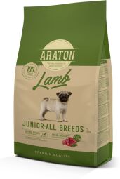 Корм ARATON LAMB Junior All Breeds сухий для молодих собак з ягням і рисом 3 кг (4771317459664) від виробника ARATON