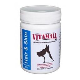 Витамины VitamAll Hair & Skin для кошек и собак, 200 г (51189) от производителя Vitamall