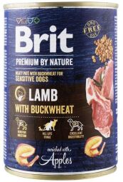 Корм Brit Premium Lamb and Buckwheat вологий з ягнятком та гречкою для дорослих собак 400 гр (8595602538614) від виробника Brit Premium