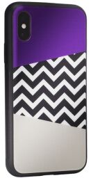 Glass with print TPU Case — iPhone Xs — Purple Gray (Ц-000065400) від виробника Viva