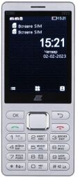 Мобильный телефон 2E E280 2022 2.8" 2SIM, 1400mAh, Серебристый (688130245227) от производителя 2E