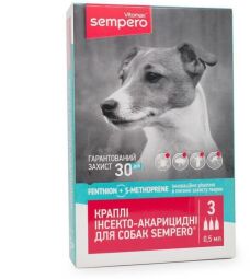 Краплі інсектоакарицидні "Sempero" для собак 0,5 мл (VSVMX04037) від виробника Vitomax