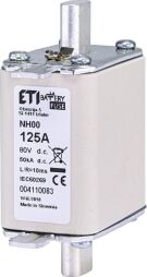 Запобіжник ETI, NH-00 Battery 125A 80V DC