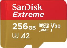 Карта памяти SanDisk microSD 256GB C10 UHS-I U3 R190/W130MB/s Extreme V30+SD (SDSQXAV-256G-GN6MA) от производителя SanDisk