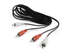 Аудіо-кабель Cablexpert (CCA-2R2R-15M), 2хRCA(M)-2хRCA(M), 15 м, чорний від виробника Cablexpert