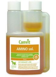 Витамины Canvit Amino sol для ускорения восстановления организма кошек и собак после стресса и операций 250 мл (8594005572003) от производителя Canvit
