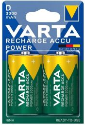 Аккумулятор VARTA NI-MH Power D(LR20) 3000 мАч, 2 шт. (56720101402) от производителя Varta