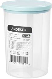 Контейнер для сипучих Ardesto Fresh 3 в 1, 3 х 0,75 л, тіффані, пластик