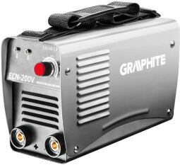 Сварочный инверторный аппарат GRAPHITE 56H813, 200А, 5.2кВт, 220-230В, Anti-stick, Arc Force, Hot start, 5кг от производителя Graphite