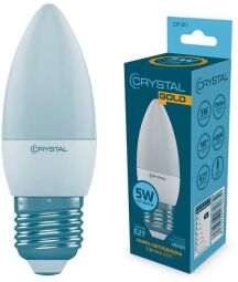 Лампа светодиодная свеча Crystal Gold 5W E27 4000K (C37-011) от производителя Crystal