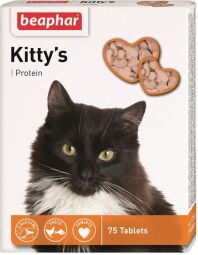 Вітаміни для дорослих кішок Beaphar Kitty's Protein з протеїном 75 таблеток (BAR12510) від виробника Beaphar