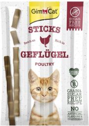 Ласощі для котів GimCat Sticks 4 шт. (домашня птиця) (SZG-420868/400761) від виробника GimCat