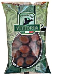 Оливки чорні VITTORIA Nere in Salamoia, ПАКЕТ, 500г нетто, 850г брутто