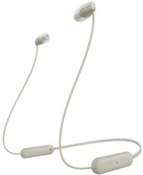 Навушники In-ear Sony WI-C100 BT 5.0, IPX4, SBC, AAC, Wireless, Mic, Бежевий