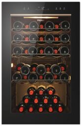 Холодильник Haier для вина, 82x49.7х58, холод.отд.-118л, зон - 1, бут-49, ST, дисплей, черный (HWS49GAE) от производителя Haier