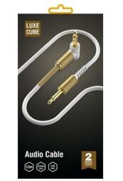 Аудіо-кабель Luxe Cube 3.5 мм - 3.5 мм (M/M), 1.2 м, білий (7775557575679)