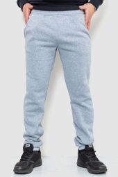 Спорт чоловічі штани на флісі однотонні AGER, колір світло-сірий, 190R236