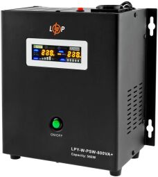 Джерело безперебійного живлення LogicPower LPY-W-PSW-800VA+ (560Вт)5A/15A, з правильною синусоїдою 12V, настінний (LP4143) від виробника LogicPower