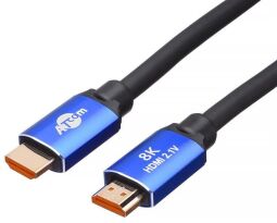 Кабель Atcom HDMI - HDMI V 2.1 (M/M), 2 м, Black/Blue (88888) від виробника Atcom