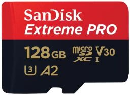 Карта памяти SanDisk microSD 128GB C10 UHS-I U3 R200/W90MB/s Extreme Pro V30+SD (SDSQXCD-128G-GN6MA) от производителя SanDisk