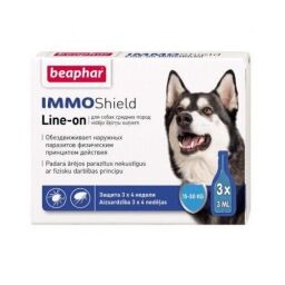 Краплі від бліх та кліщів Beaphar IMMO Shield для собак від 15 до 30 кг 3 піпетки від виробника Beaphar
