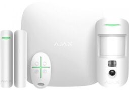 Комплект охоронної сигналізації Ajax StarterKit Cam Plus, hub 2 plus, motioncam, doorprotect, spacecontrol, jeweller, бездротовий, білий