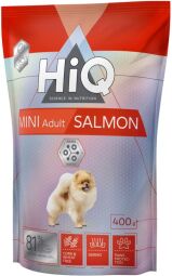 Корм HiQ Mini Adult Salmon сухой с лососем для взрослых собак малых пород 400 гр от производителя HIQ