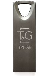 Флеш-накопичувач USB 64GB T&G 117 Metal Series Black (TG117BK-64G) від виробника T&G