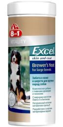 Вітаміни 8in1 Excel Brewer's Yeast For Large Breeds для покращення стану вовни та шкіри у великих собак 80 таблеток (4048422109525) від виробника 8in1