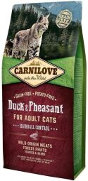 Сухий корм Carnilove Cat Hairball Controll Duck & Pheasant (для виведення вовняних комочків, качка+фазан) 6 кг (170203/2331) від виробника Carnilove