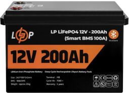 Акумуляторна батарея LogicPower 12V 200 AH (2560Wh) для ДБЖ (Smart BMS 100А) LiFePO4 (LP20198) від виробника LogicPower