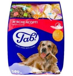 Сухий корм Гав для дорослих собак усіх порід (м'ясне асорті) - 500 (г) від виробника Гав!