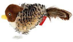 Игрушка для кошек Птичка со звуковым чипом и кошачьей мятой Melody chaser, искусственный мех, перо, 13 см (4823089352107) от производителя GiGwi
