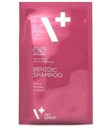 Шампунь для котів і собак з жирною шкірою VetExpert Benzoic Shampoo 20 саше (5902414200623) від виробника VetExpert