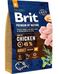 Корм Brit Premium Dog Adult M сухий з куркою для дорослих собак середніх порід 3 кг (8595602526352) від виробника Brit Premium