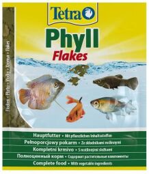 Сухий корм для акваріумних риб Tetra в пластівцях «TetraPhyll» 12 г (для травоїдних риб) (SZ134430) від виробника Tetra