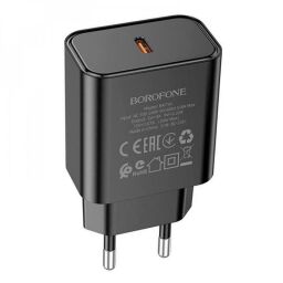 Мережевий зарядний пристрій Borofone BA71A Power PD20W (EU) Чорний (ts000073749000023683) від виробника Borofone