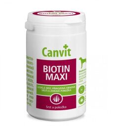 Canvit BIOTIN MAXI dog 230 г (76 табл) - добавка для здоров'я шкіри і шерсті собак великих порід