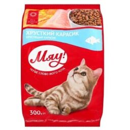 Сухий корм для дорослих котів Мяу карась - 11 (кг) (B1241201) від виробника Мяу!