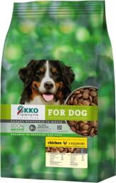 Сухий корм Екко гранула преміум для собак із куркою, чотирилисник 5 кг (EG254166/5) від виробника ЕККО-ГРАНУЛА
