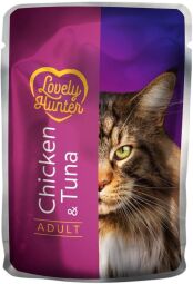 Вологий корм для дорослих кішок з куркою і тунцем Lovely Hunter Adult with Chicken and Tuna 85 г (LHU45473) від виробника Lovely Hunter