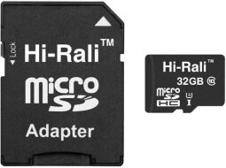 Карта памяти MicroSDHC 32GB UHS-I U3 Class 10 Hi-Rali + SD-adapter (HI-32GBSD10U3-01) от производителя Hi-Rali