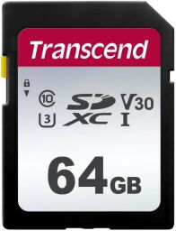 Карта памяти Transcend SD 64GB C10 UHS-I R100/W20MB/s (TS64GSDC300S) от производителя Transcend
