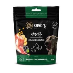Лакомство для собак Savory кролик и черноплодная рябина 200 г (1111168077) от производителя Savory