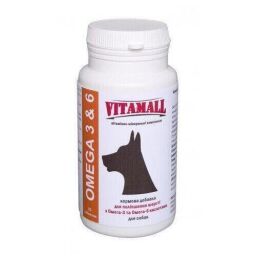 Кормовая добавка VitamAll для улучшения шерсти, для собак, 65 табл/130 г (53494) от производителя Vitamall