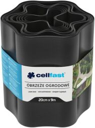 Стрічка газонна Cellfast, бордюрна, хвиляста, 20смх9м, чорний